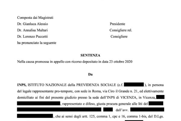 Indennità di maternità (Appello)